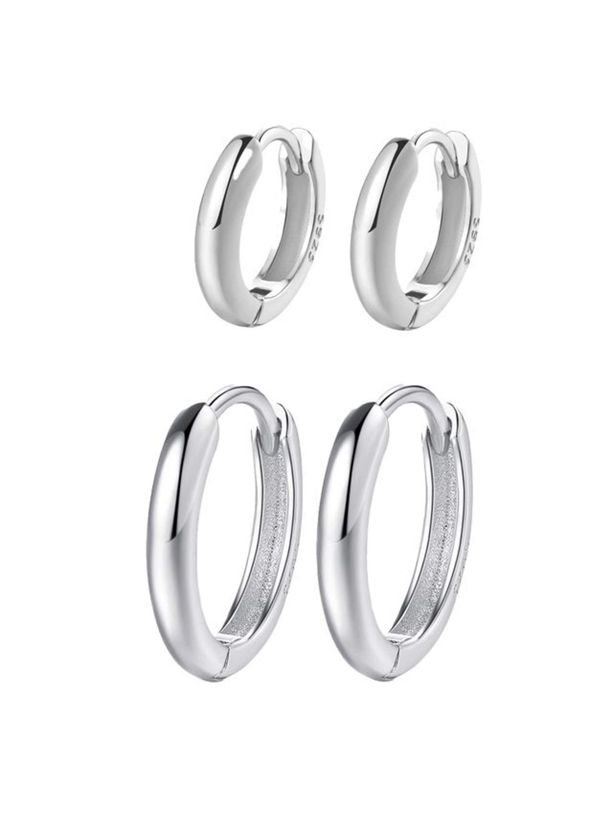 Hey Happiness Oorbel 'Poise' in Zilver: voorkant