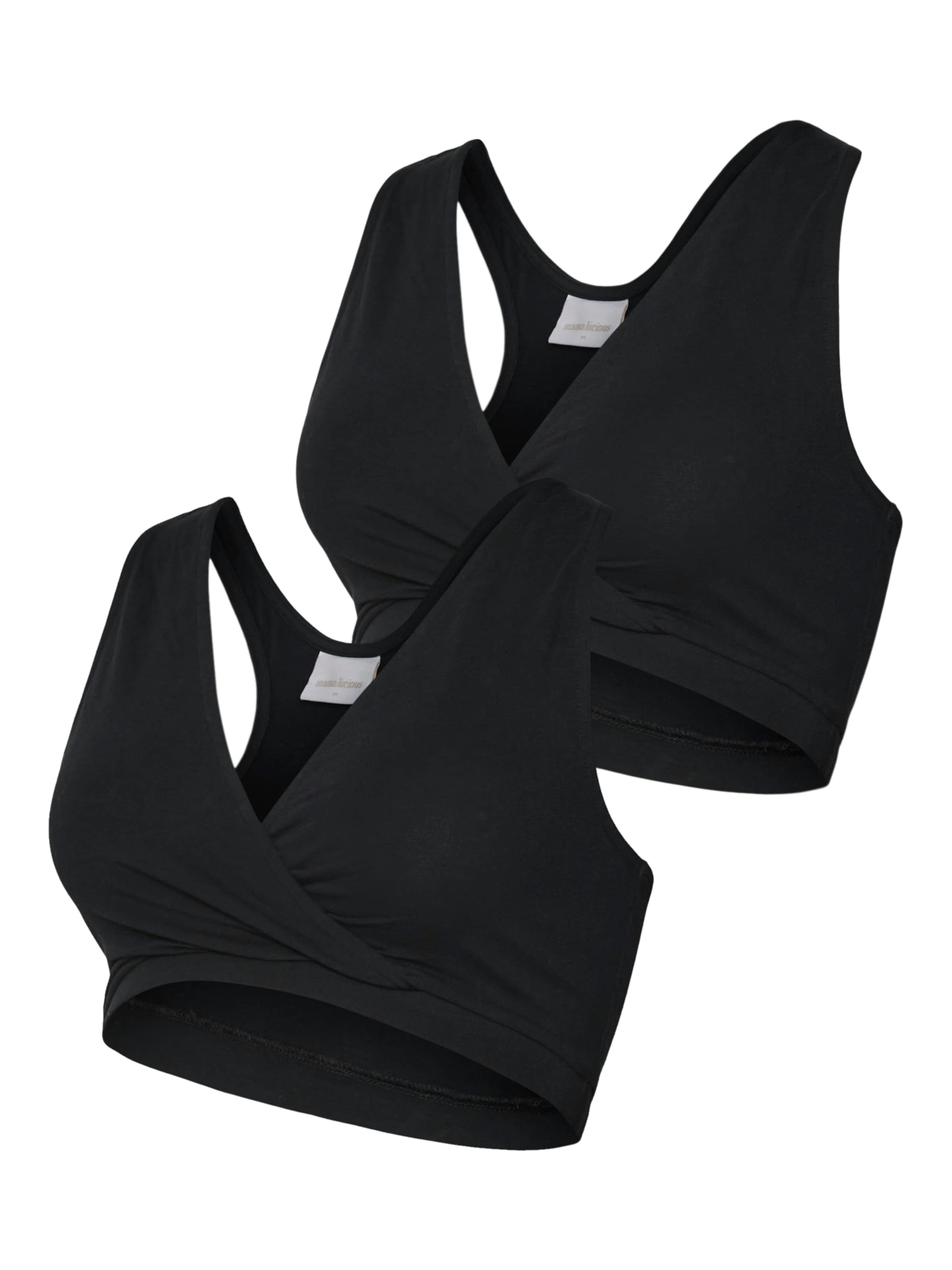 MAMALICIOUS Bralette Bra in Black: front