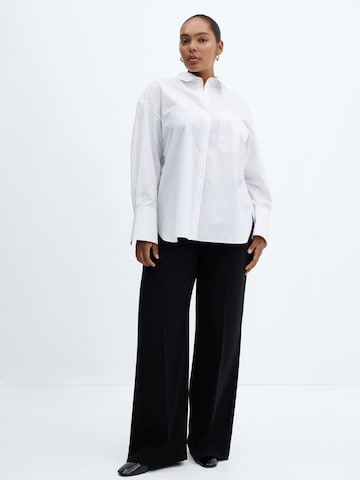 MANGO Blouse 'JUANY' in Wit: voorkant