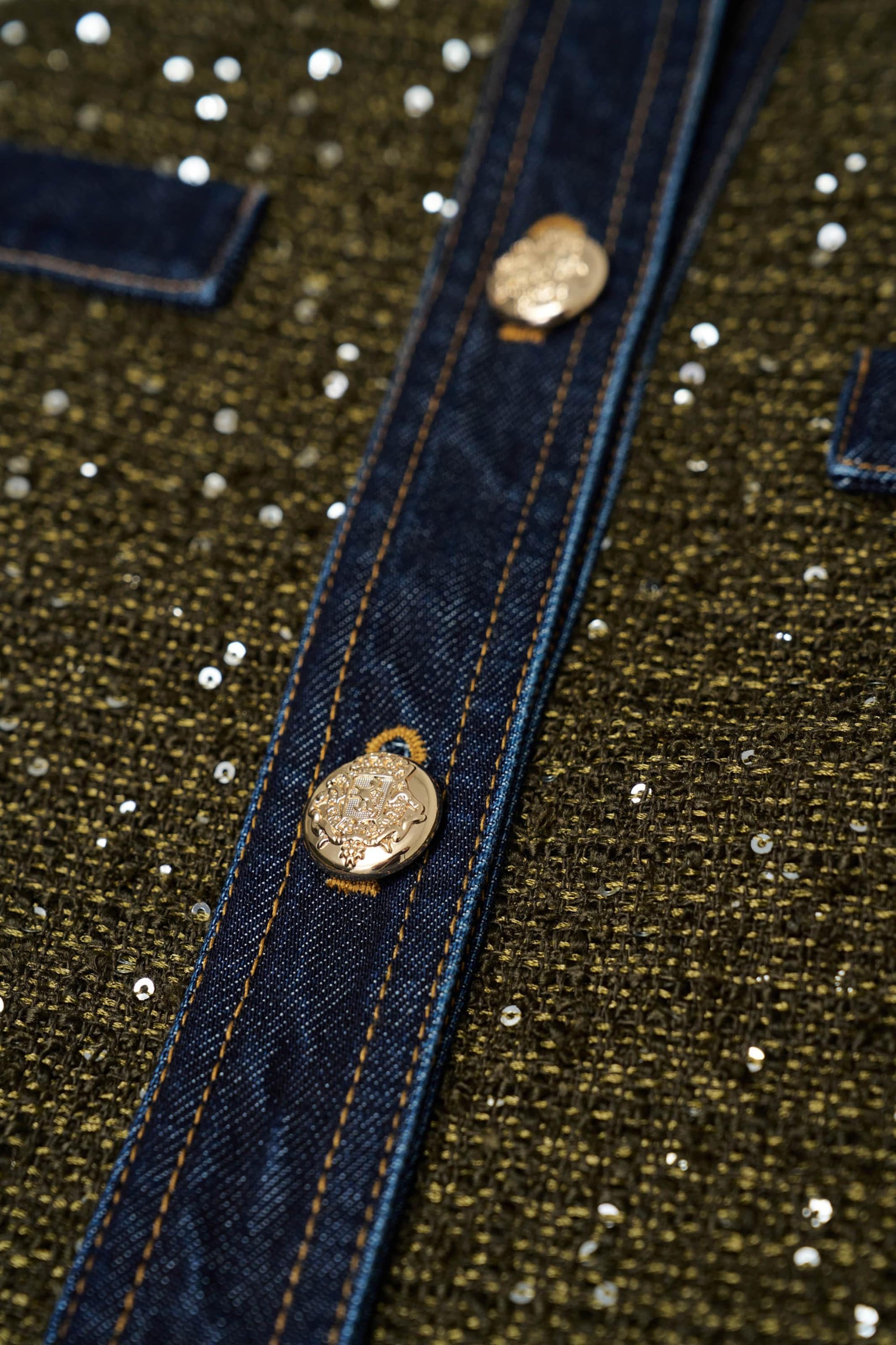 Salsa Jeans Tussenjas in Groen