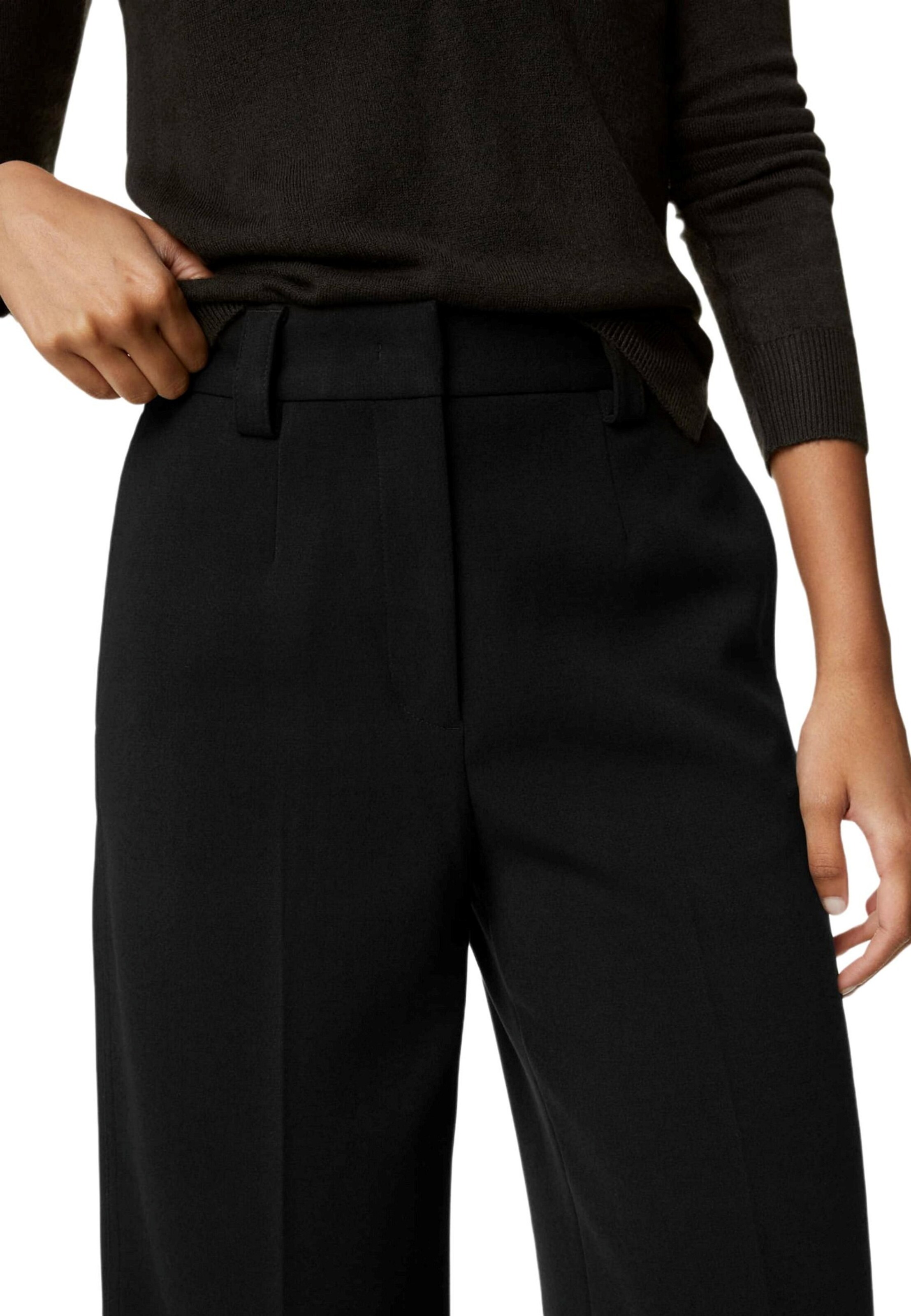 Marks & Spencer Wide leg Pantalon in Zwart