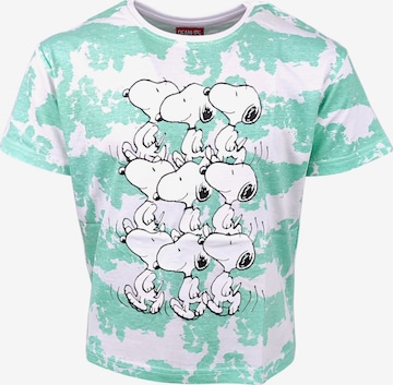 Snoopy & Die Peanuts Shirt 'Snoopy' in Green: front