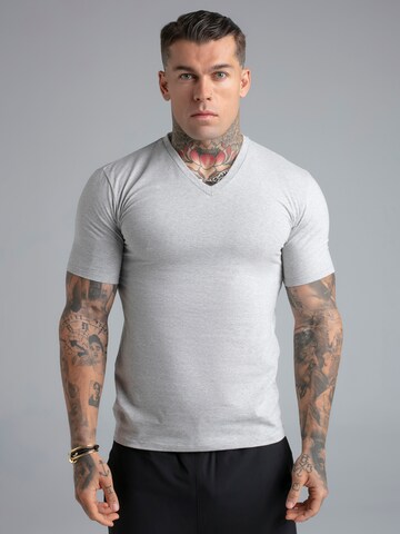 Maglietta di SikSilk in grigio: frontale