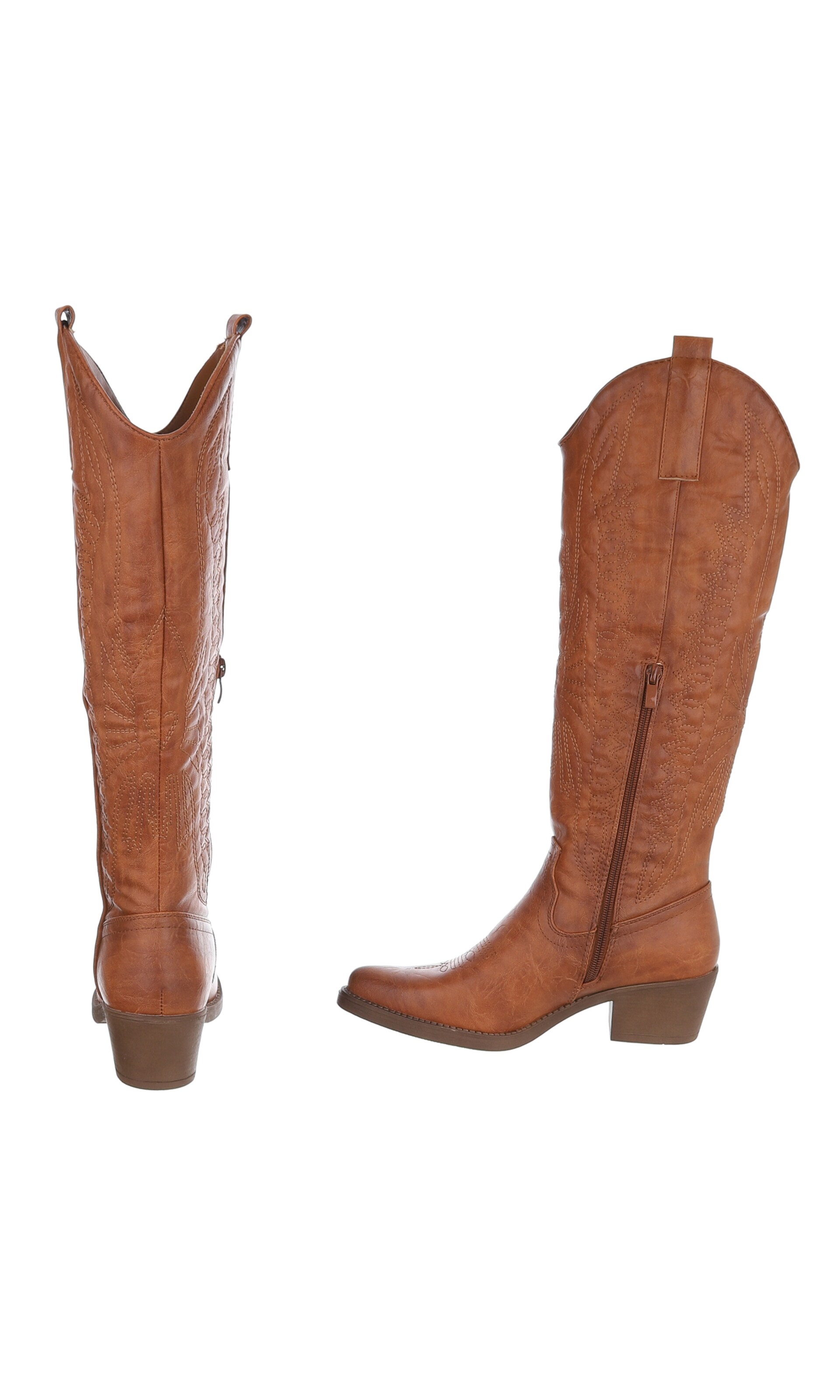 Ital-Design Cowboy Boots in Beige