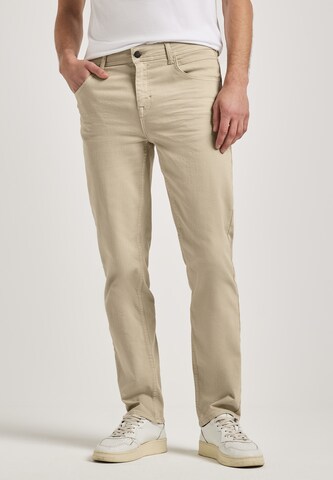 Street One MEN Regular Jeans in Beige: front
