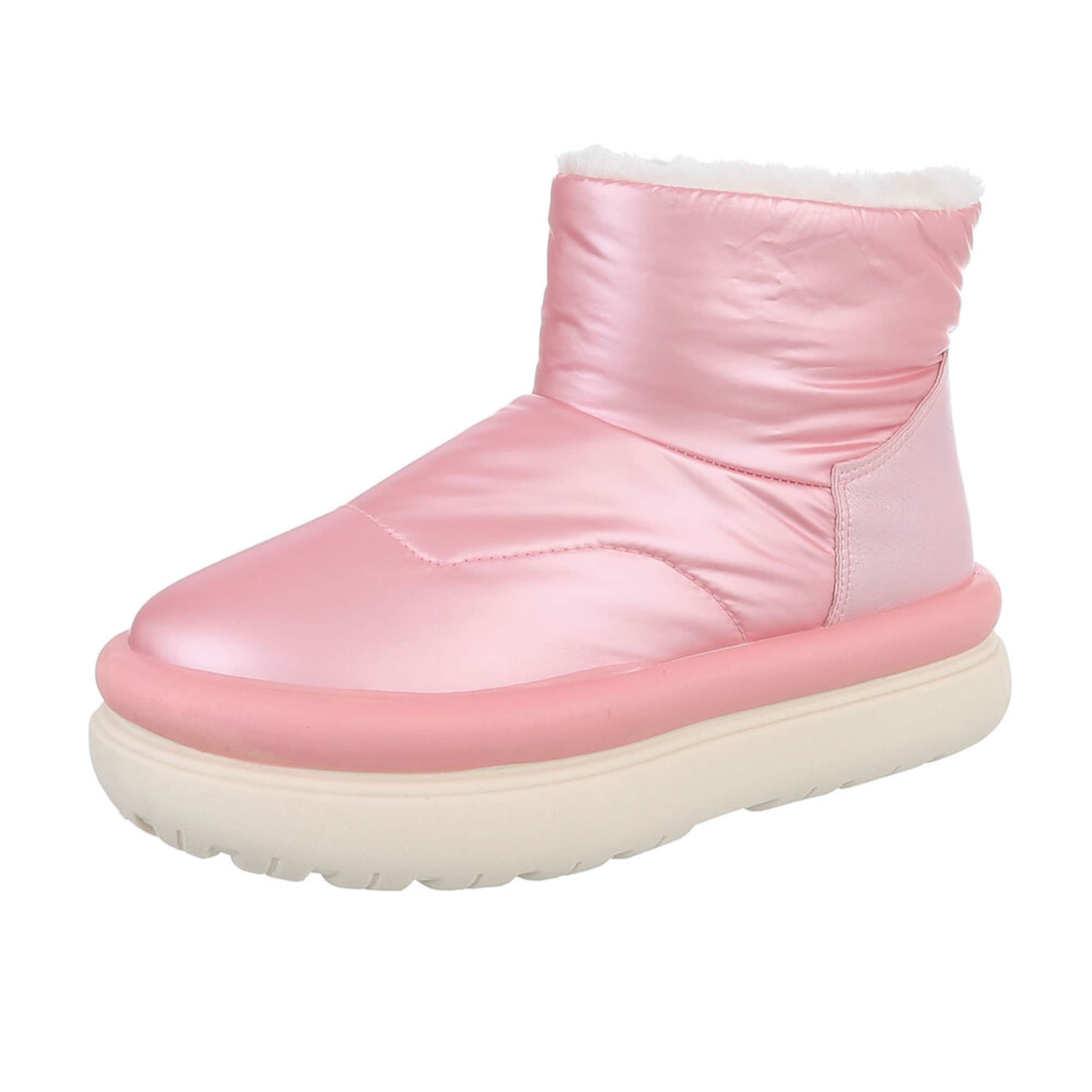 Ital-Design Snow Boots in Pink: front