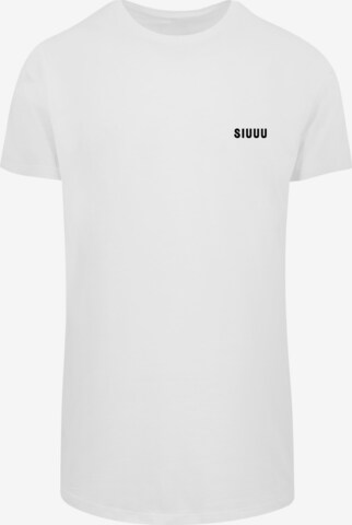 T-Shirt 'SIUUU' F4NT4STIC en blanc : devant