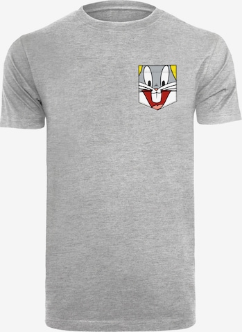 F4NT4STIC T-Shirt 'Looney Tunes Bugs Bunny Face' in Grau: Vorderseite