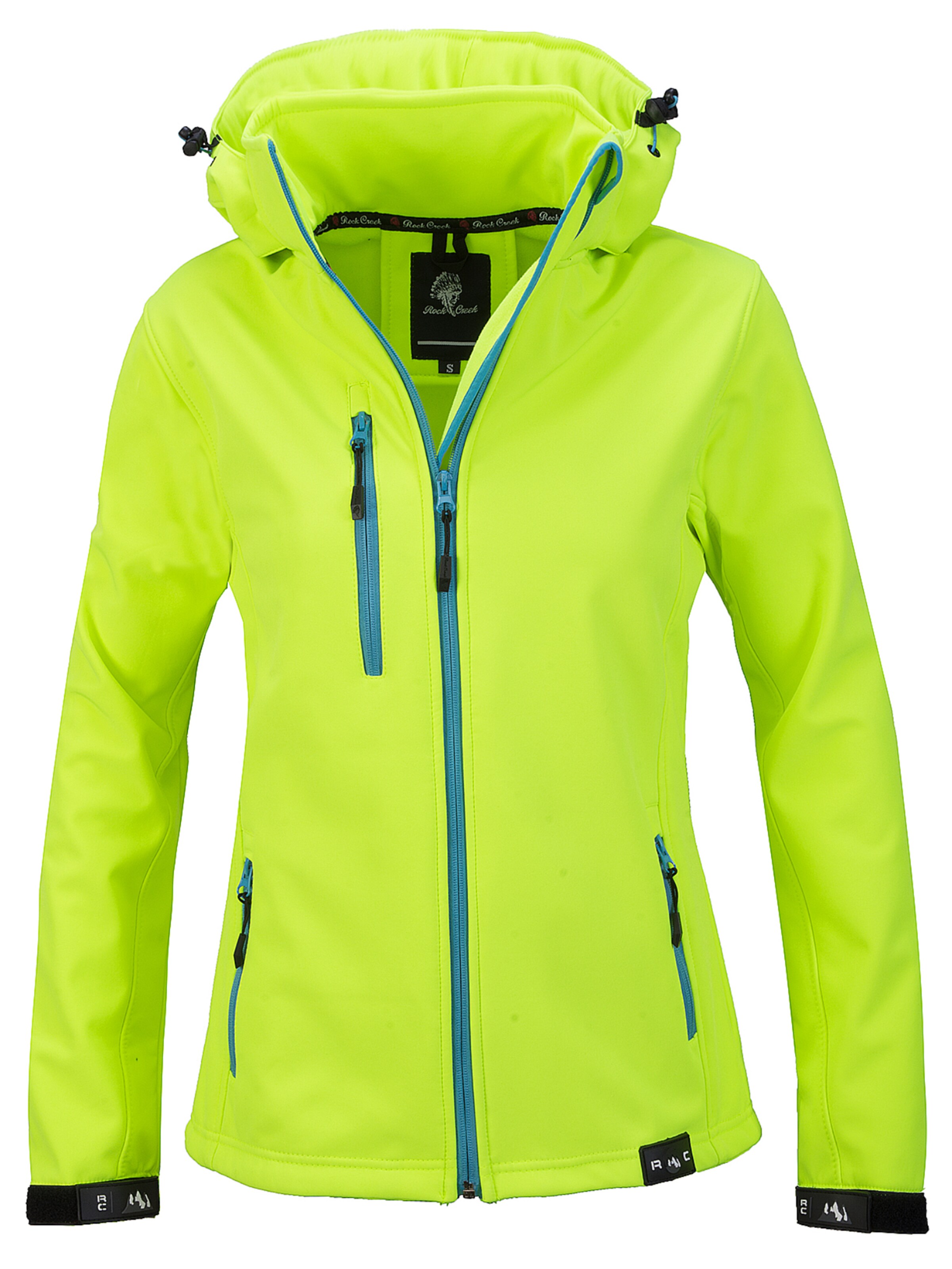 Rock Creek Outdoorjacke in neongelb, Produktansicht