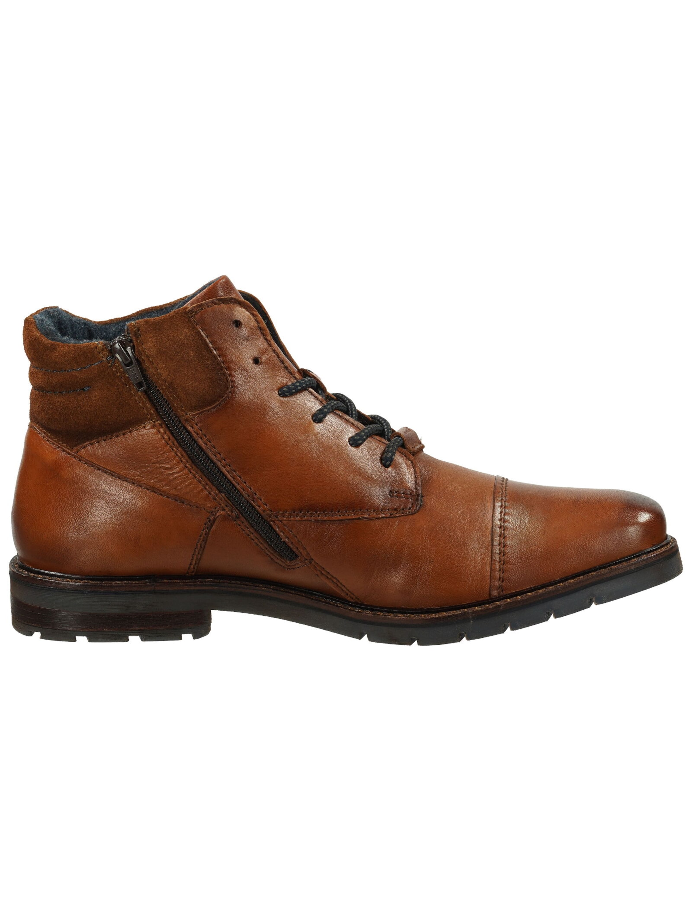 Boots stringati di bugatti in marrone