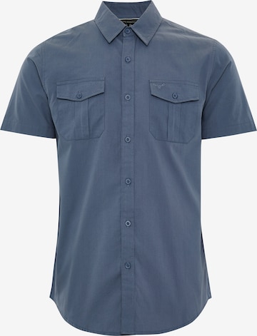 Coupe regular Chemise 'Furore' Threadbare en bleu : devant