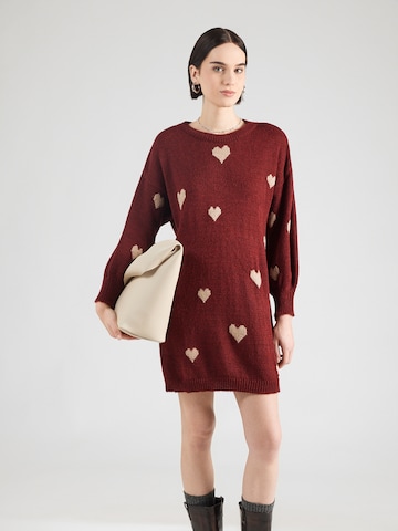 Hailys Pletené šaty 'Ra44iney' - Červená: predná strana