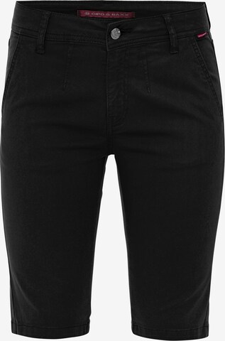 CIPO & BAXX Pants in Black: front