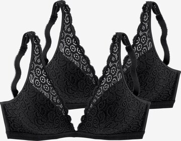 Triangle Soutien-gorge PETITE FLEUR en noir : devant