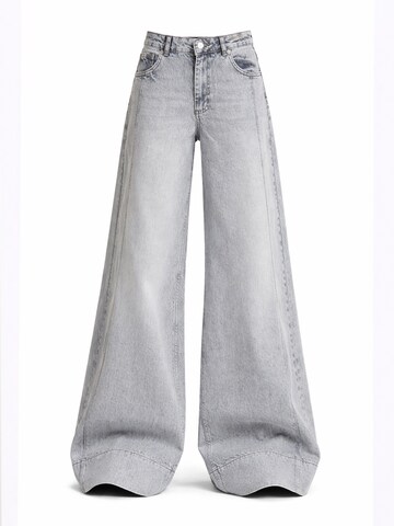 IT'S BASIC Wide leg Jeans in Grijs: voorkant
