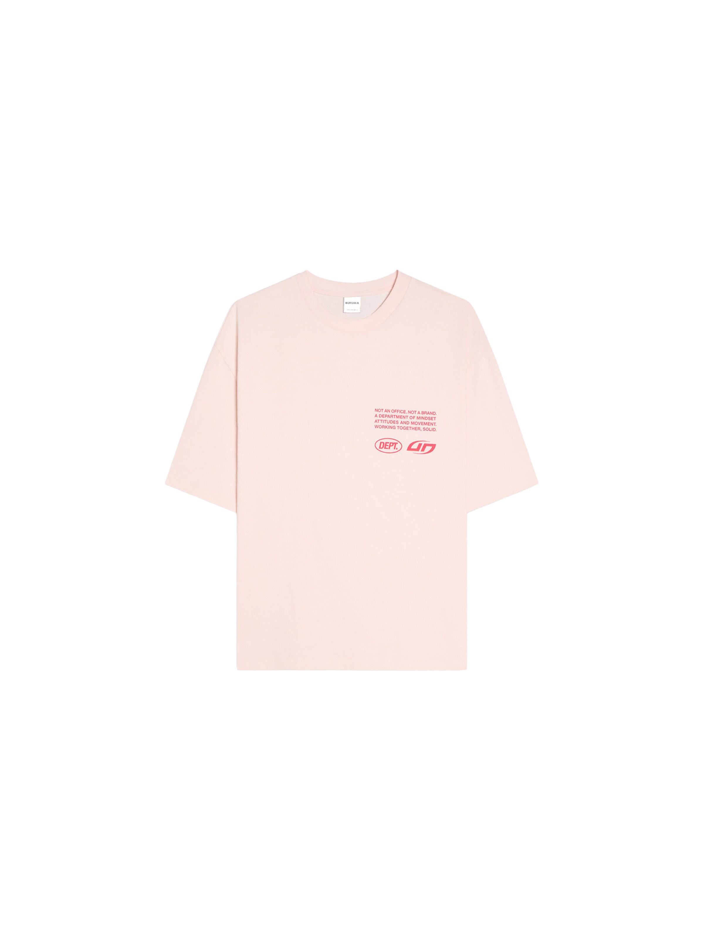 Bershka Tričko - pastelovo ružová / červená, Produkt