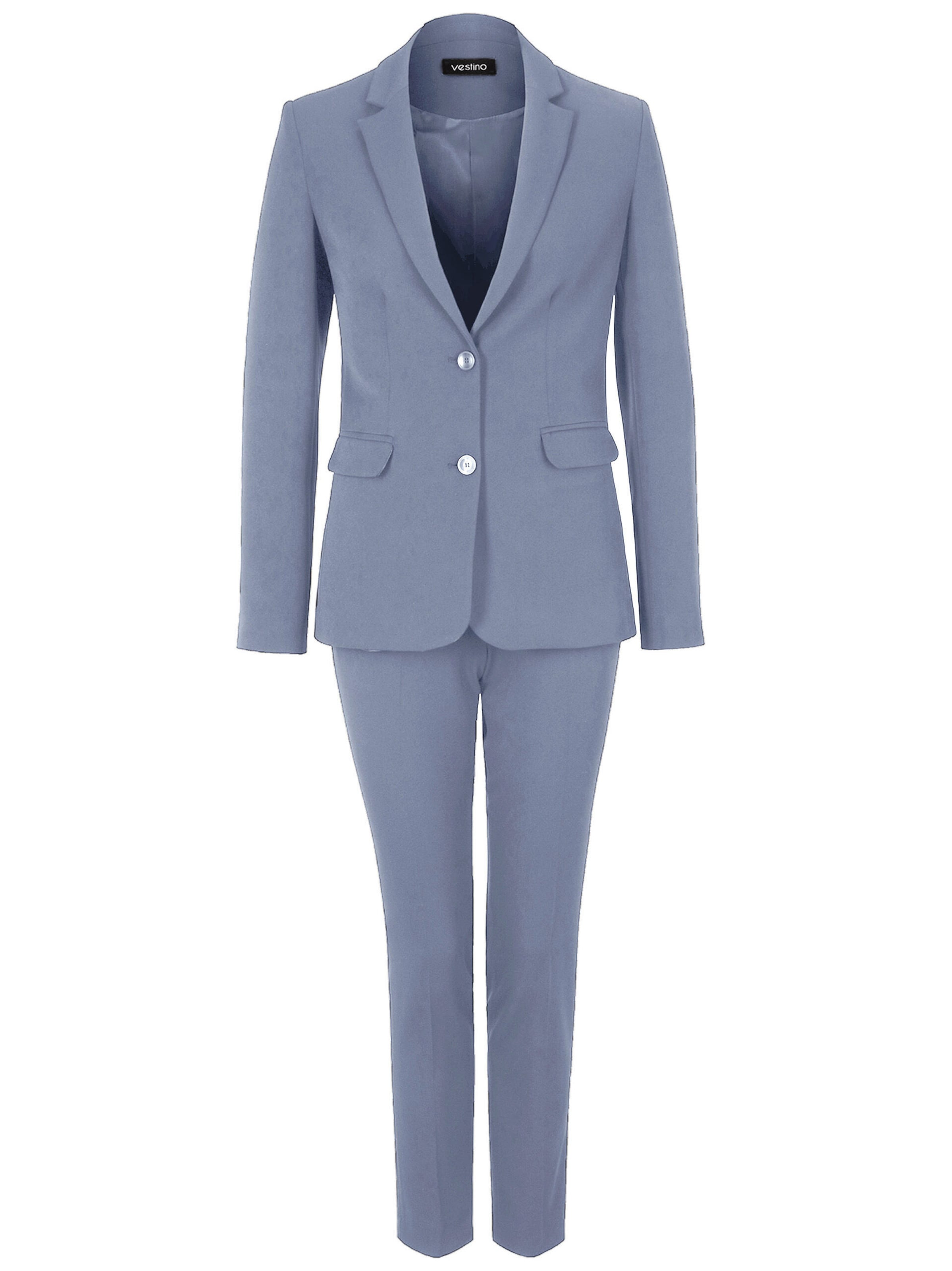 Pantalons de tailleur 'Slim Fit' Vestino en bleu : devant