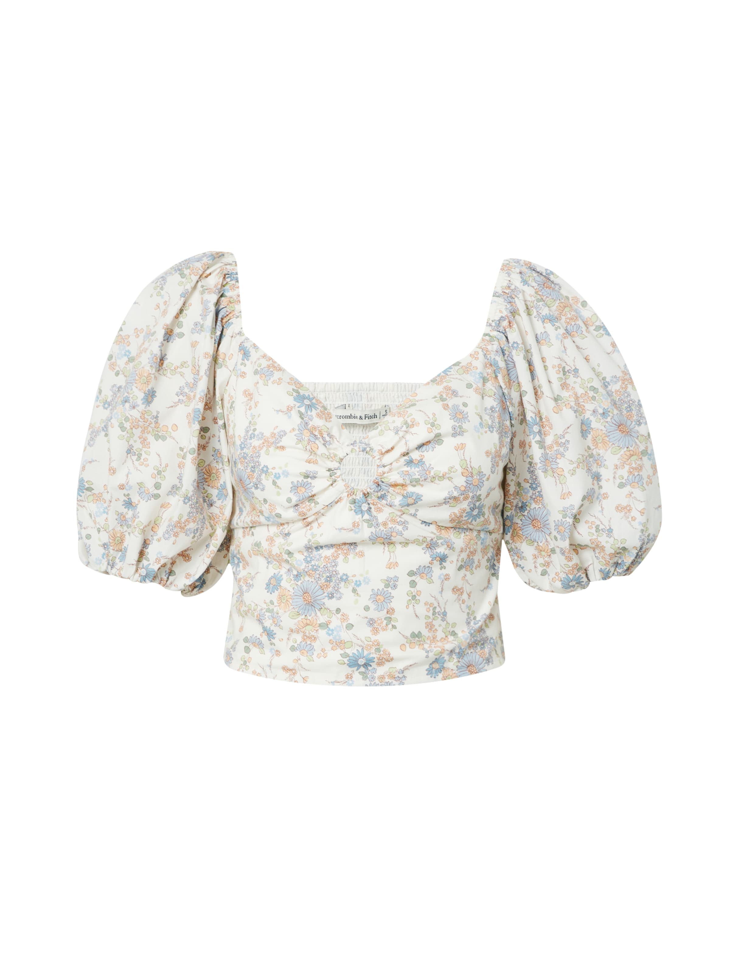 Abercrombie & Fitch Pluus helesinine / roheline / õun / pastelloranž / valkjas, Tootevaade