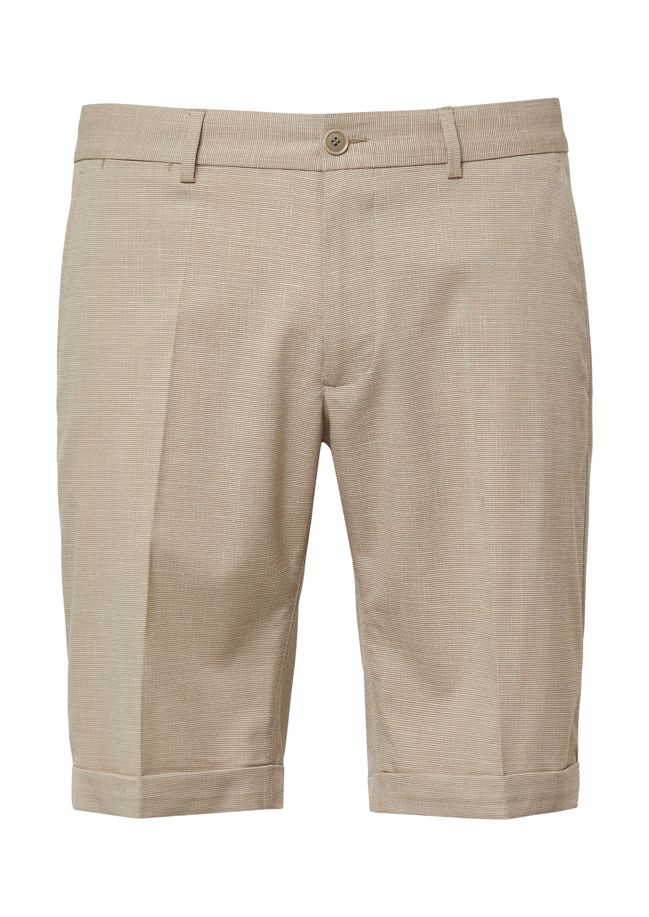 s.Oliver BLACK LABEL Regular Bügelfaltenhose in Beige: Vorderseite
