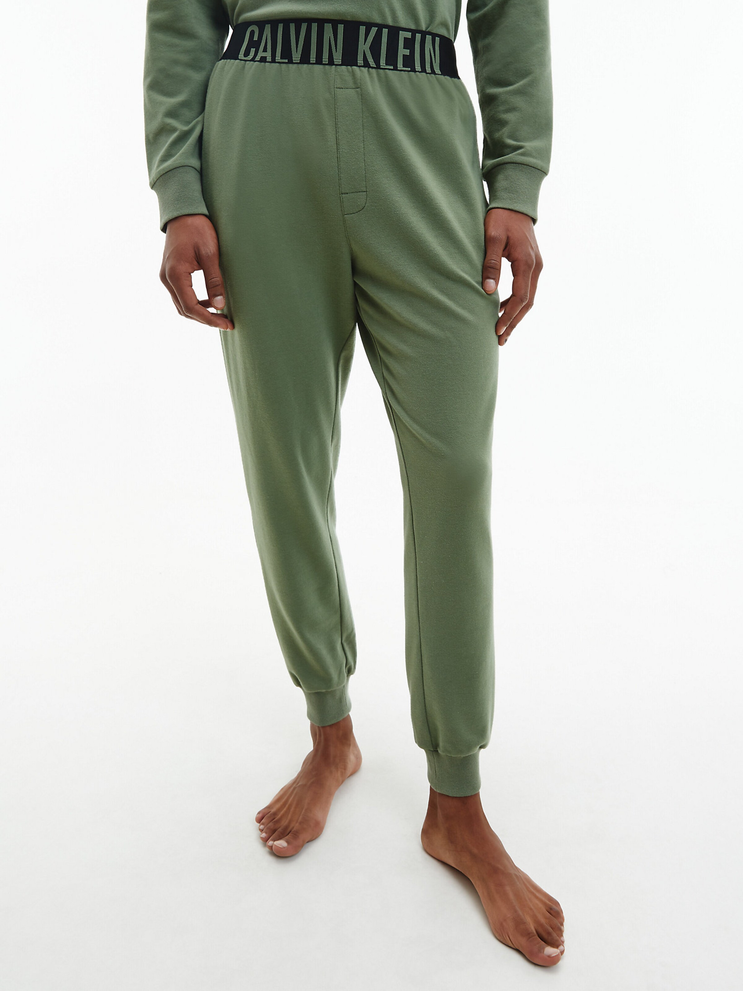 Männer Wäsche Calvin Klein Underwear Pyjamahose in Khaki - PF33250