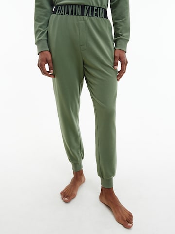 Calvin Klein Underwear Tapered Pyjamasbyxa 'Intense Power' i grön: framsida