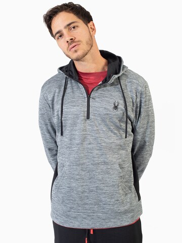 Sweat de sport Spyder en gris : devant