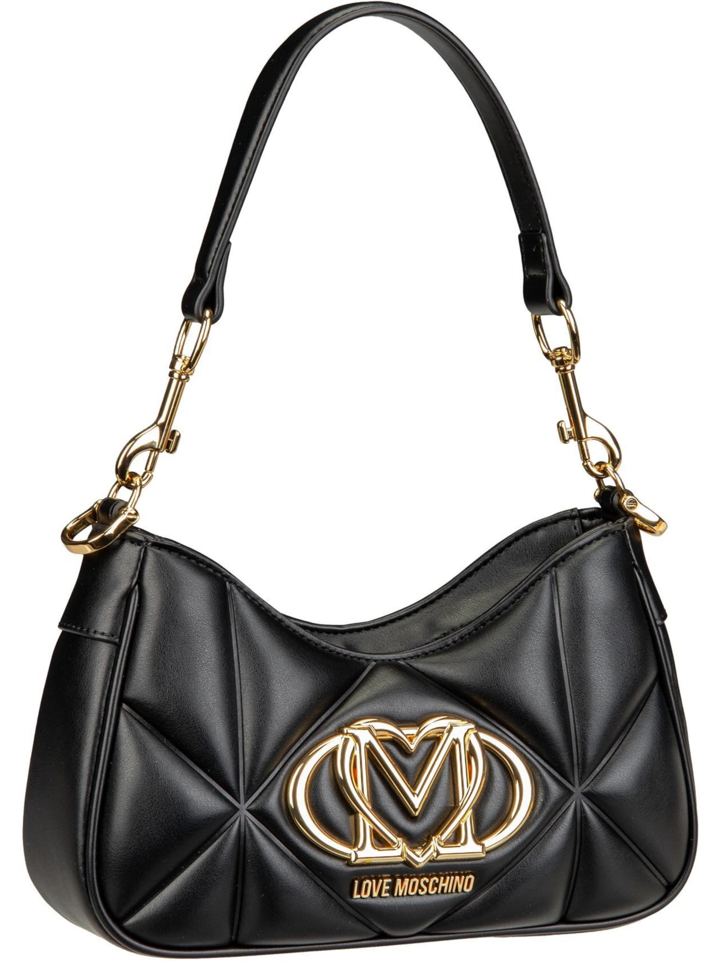Sac bandoulière 'Embossed Q' Love Moschino en noir : devant