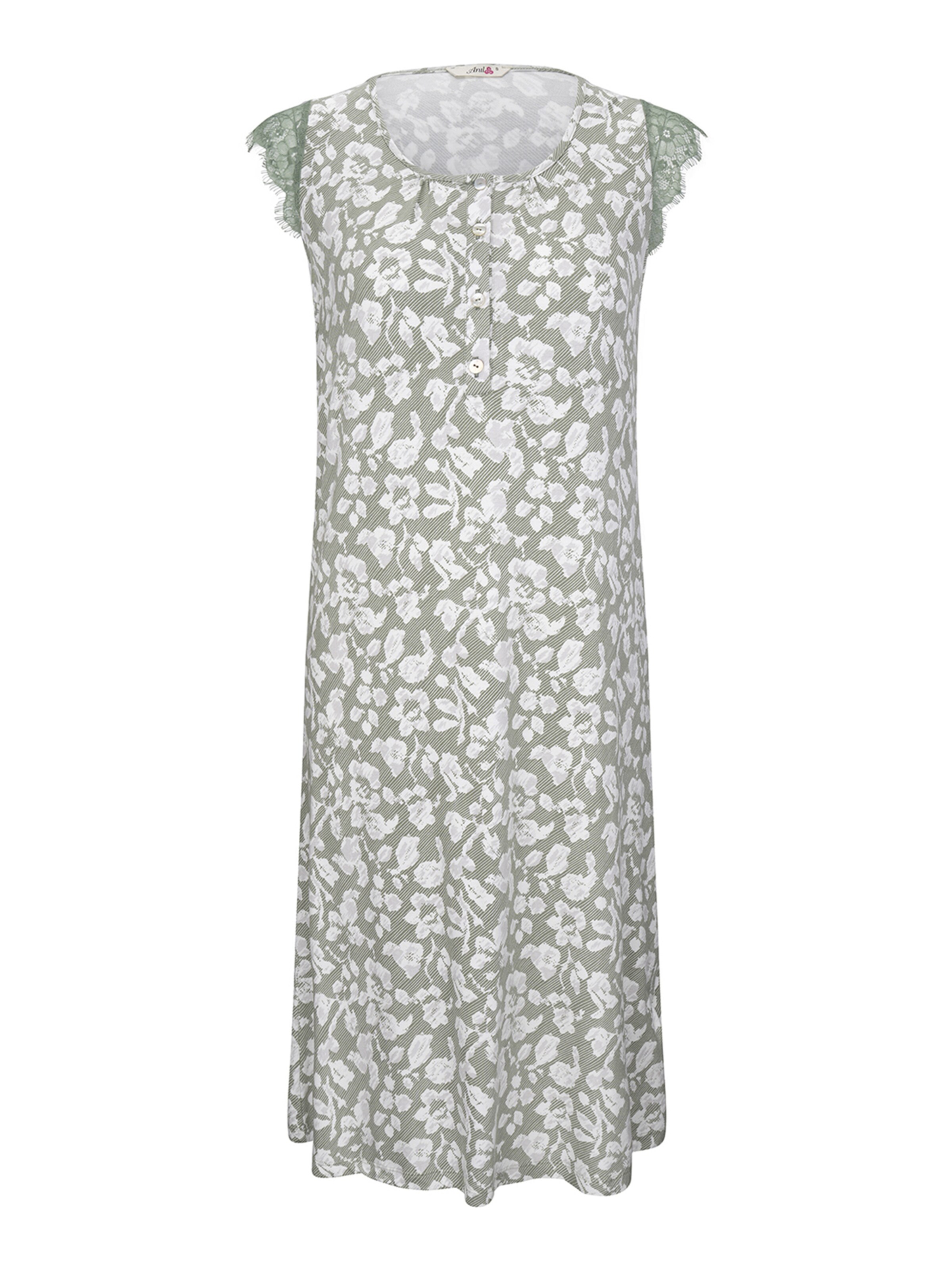 Goldenbay Nachthemd ' Cosmos ' in Grün: Vorderseite