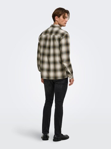 Only & Sons - Ajuste regular Camisa 'ONSKosta' en marrón