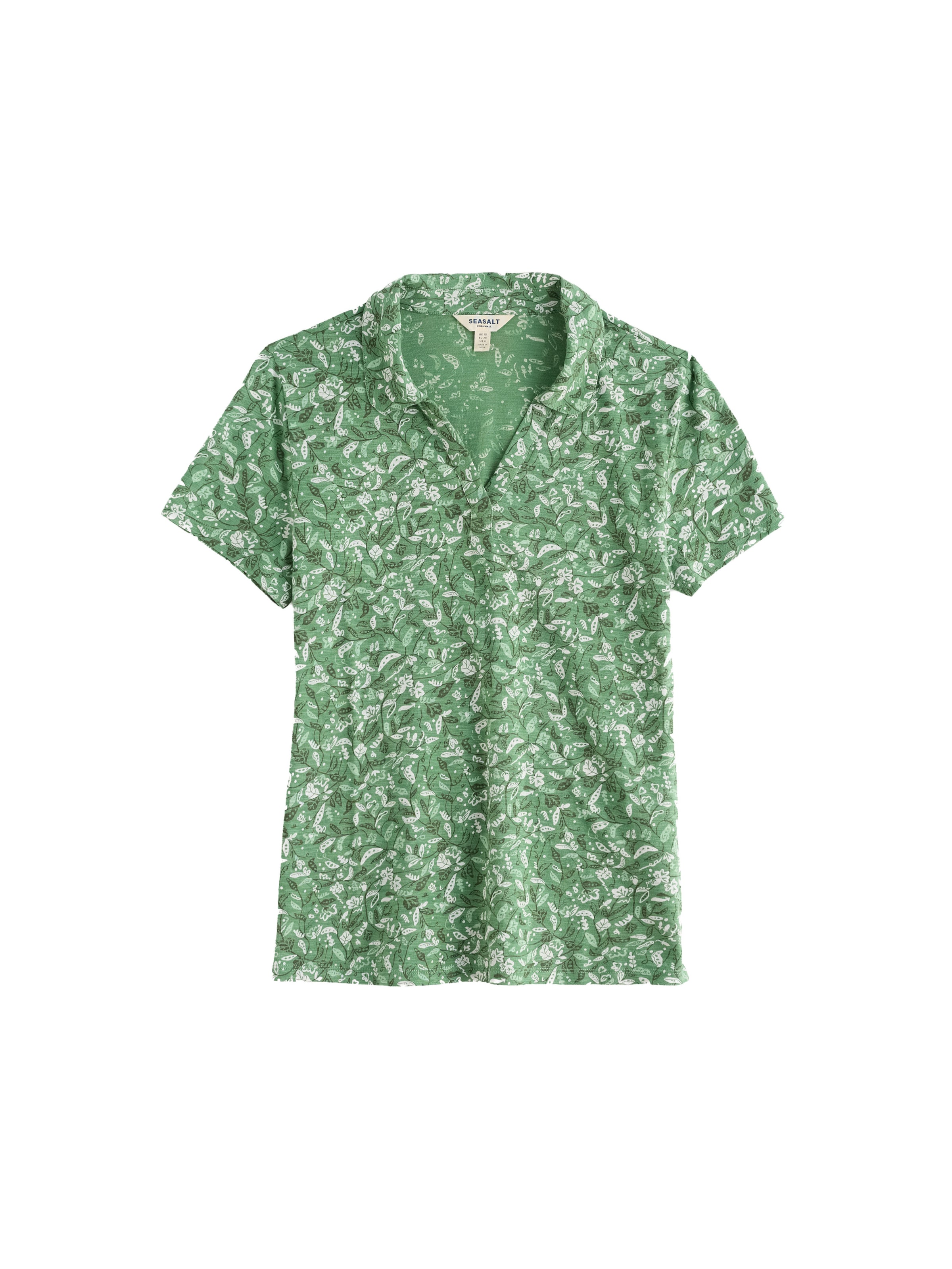 Maglietta 'Wavecrest' di Seasalt Cornwall in verde: frontale