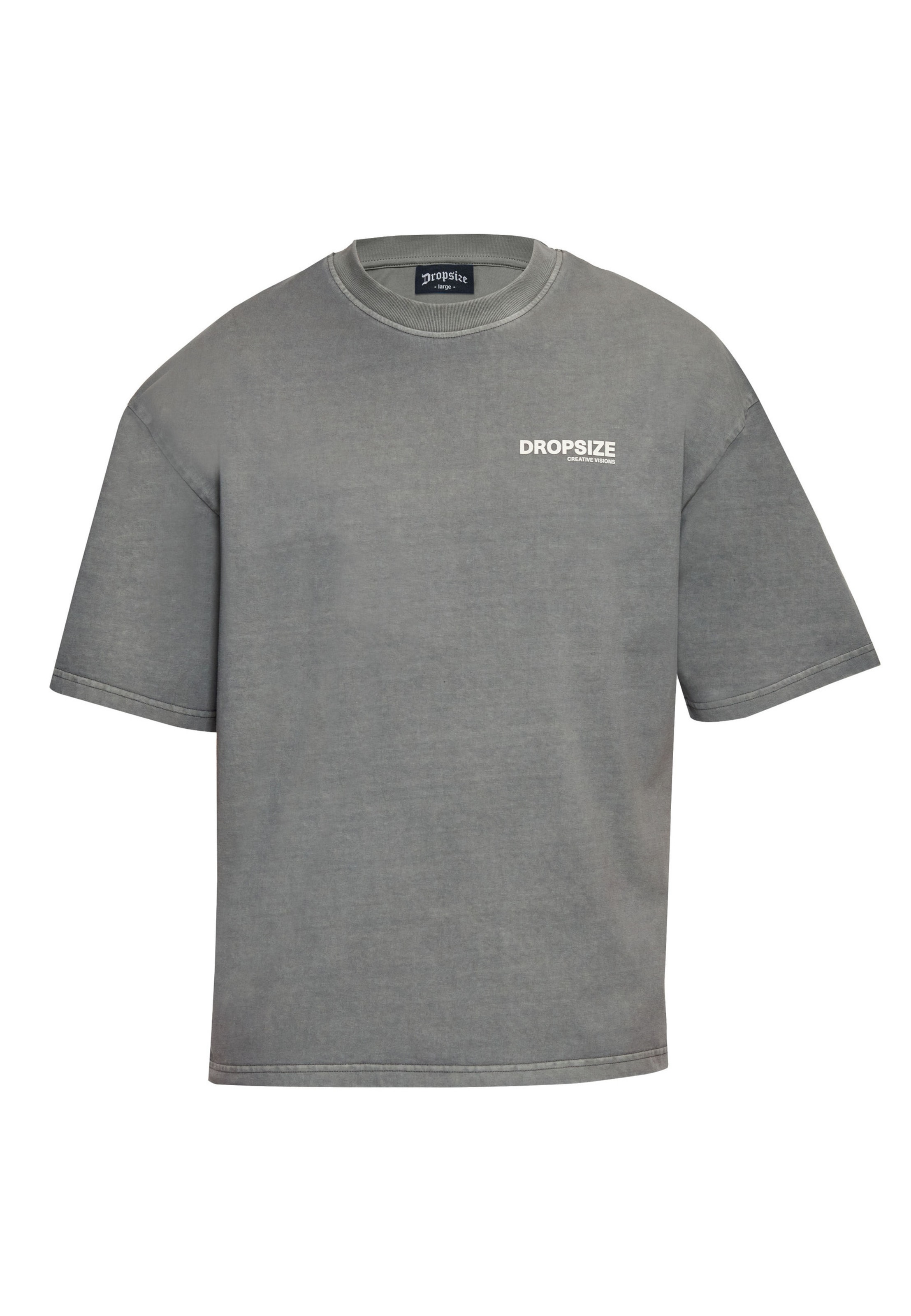 Dropsize T-Shirt in Grau: Vorderseite