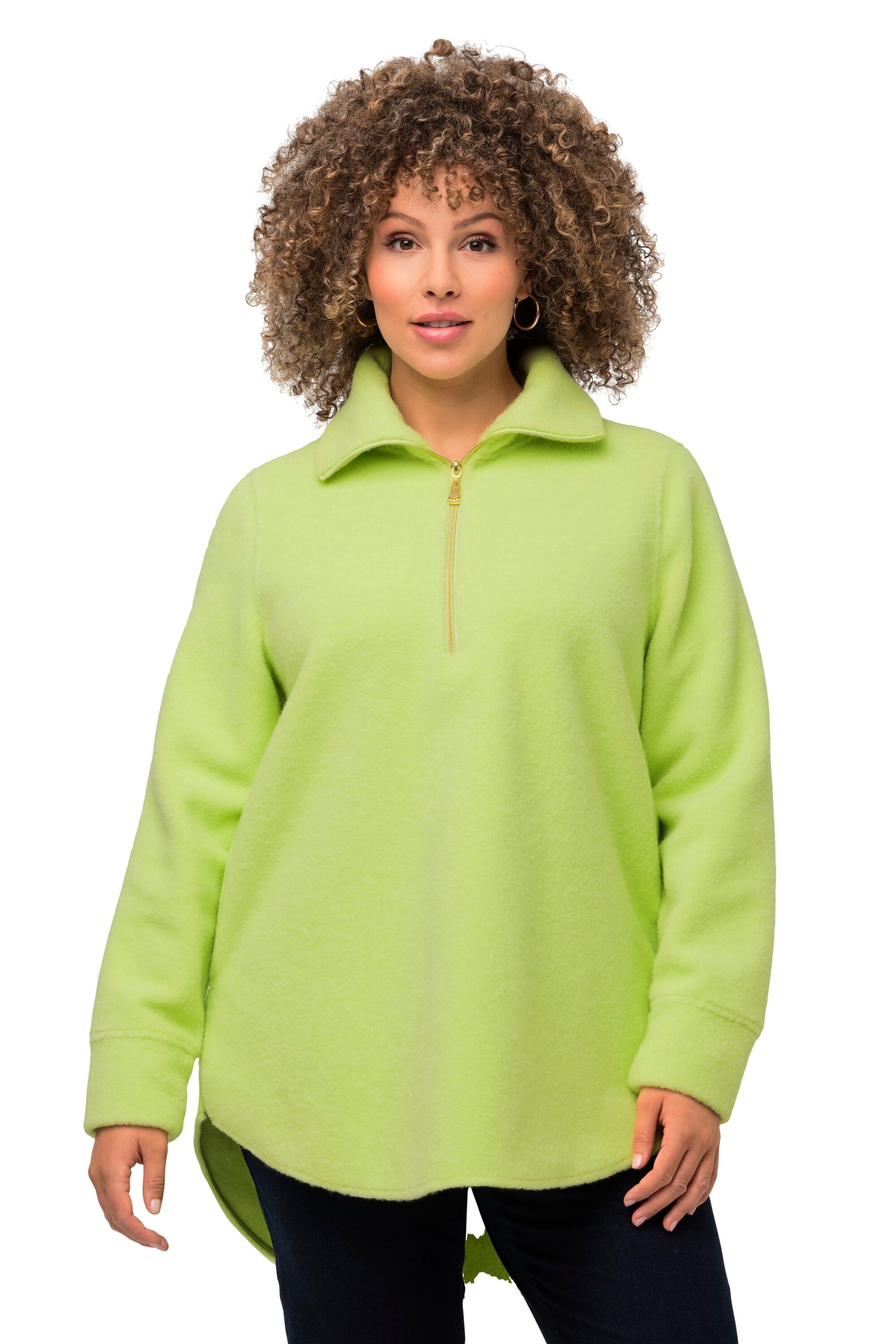 Ulla Popken Sweatshirt in Green: front