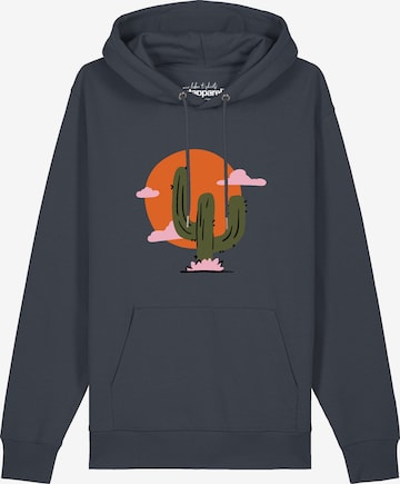 Felpa 'Kaktus im Sonnenuntergang' di Watapparel in grigio: frontale