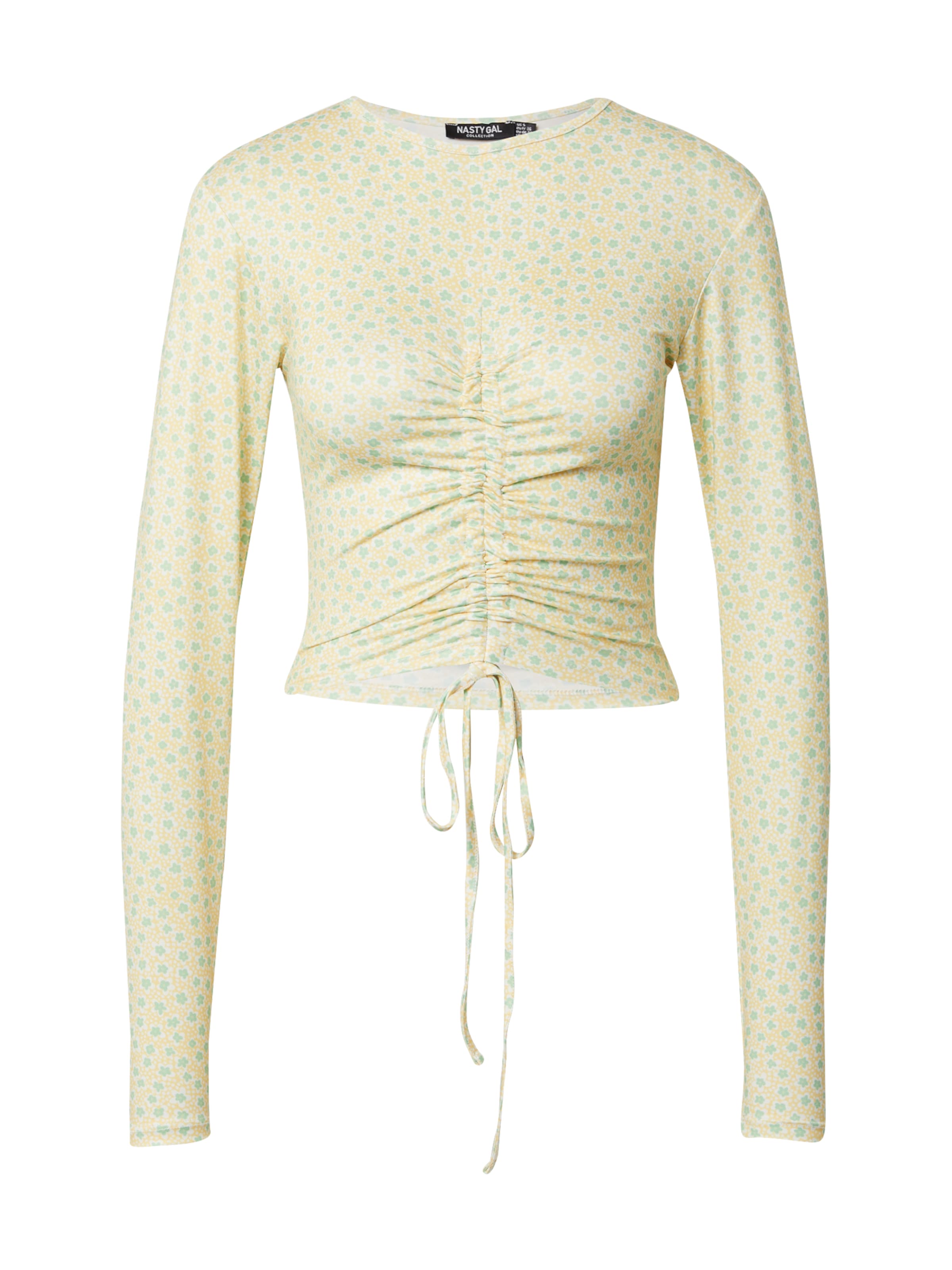 Nasty Gal Тениска в жълто: отпред