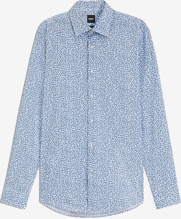 BOSS Button Up Shirt in Blue: front