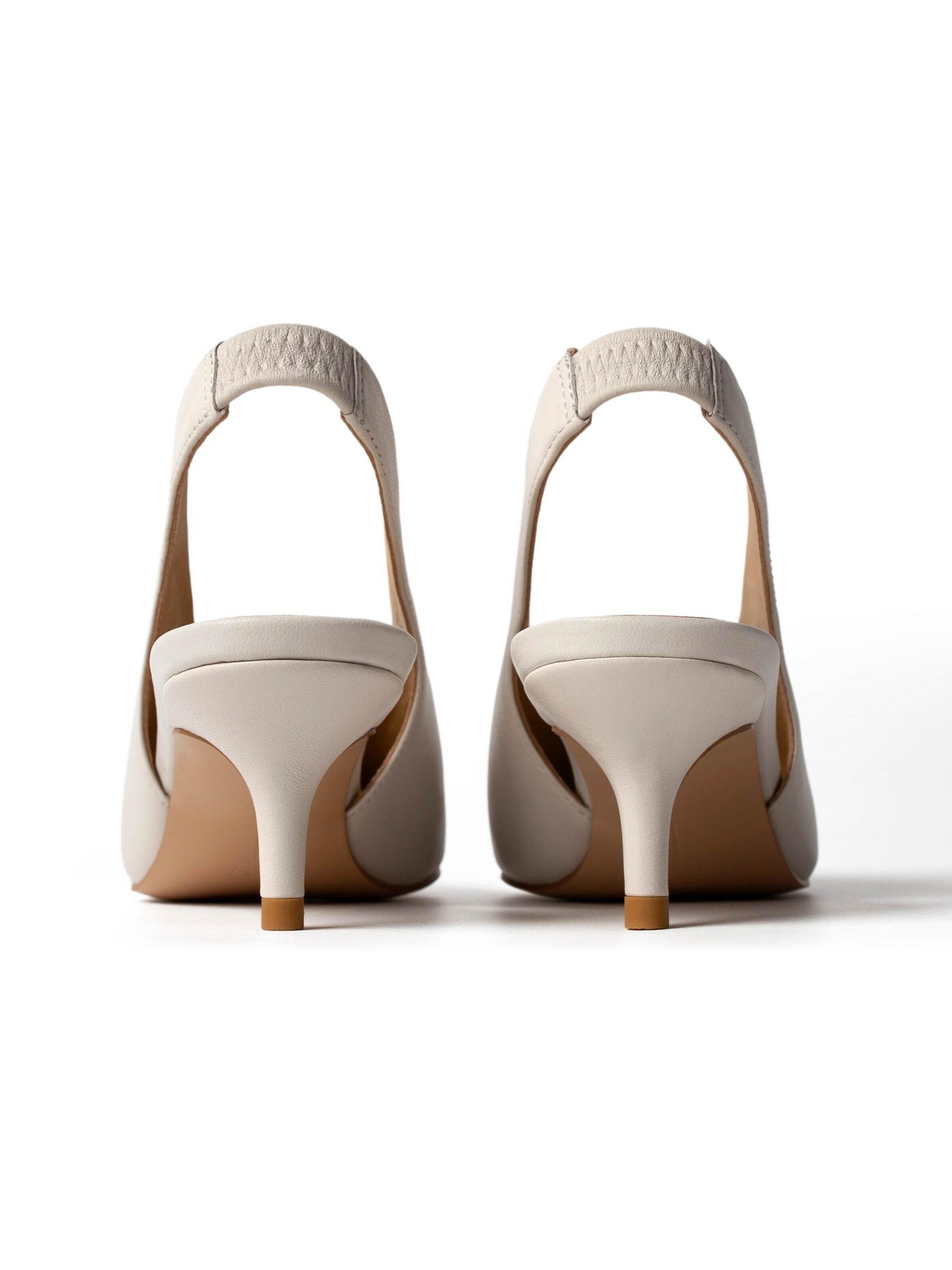 Escarpins à bride arrière 'COME ACROSS' L37 HANDMADE SHOES en blanc