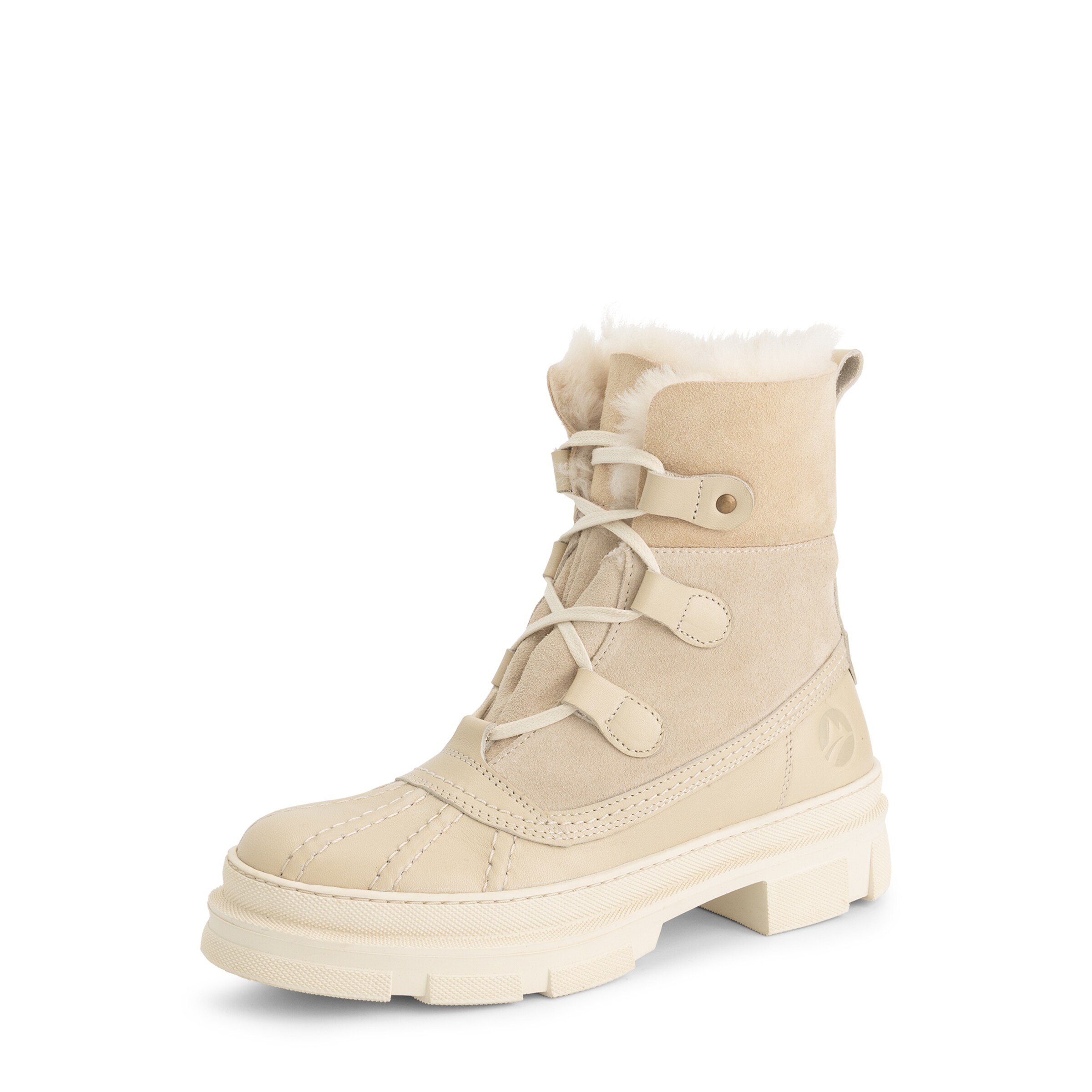 Travelin Schnürstiefelette 'Fernie' in Beige: Vorderseite