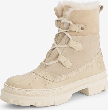Travelin Snørestøvletter 'Fernie' i beige: forside