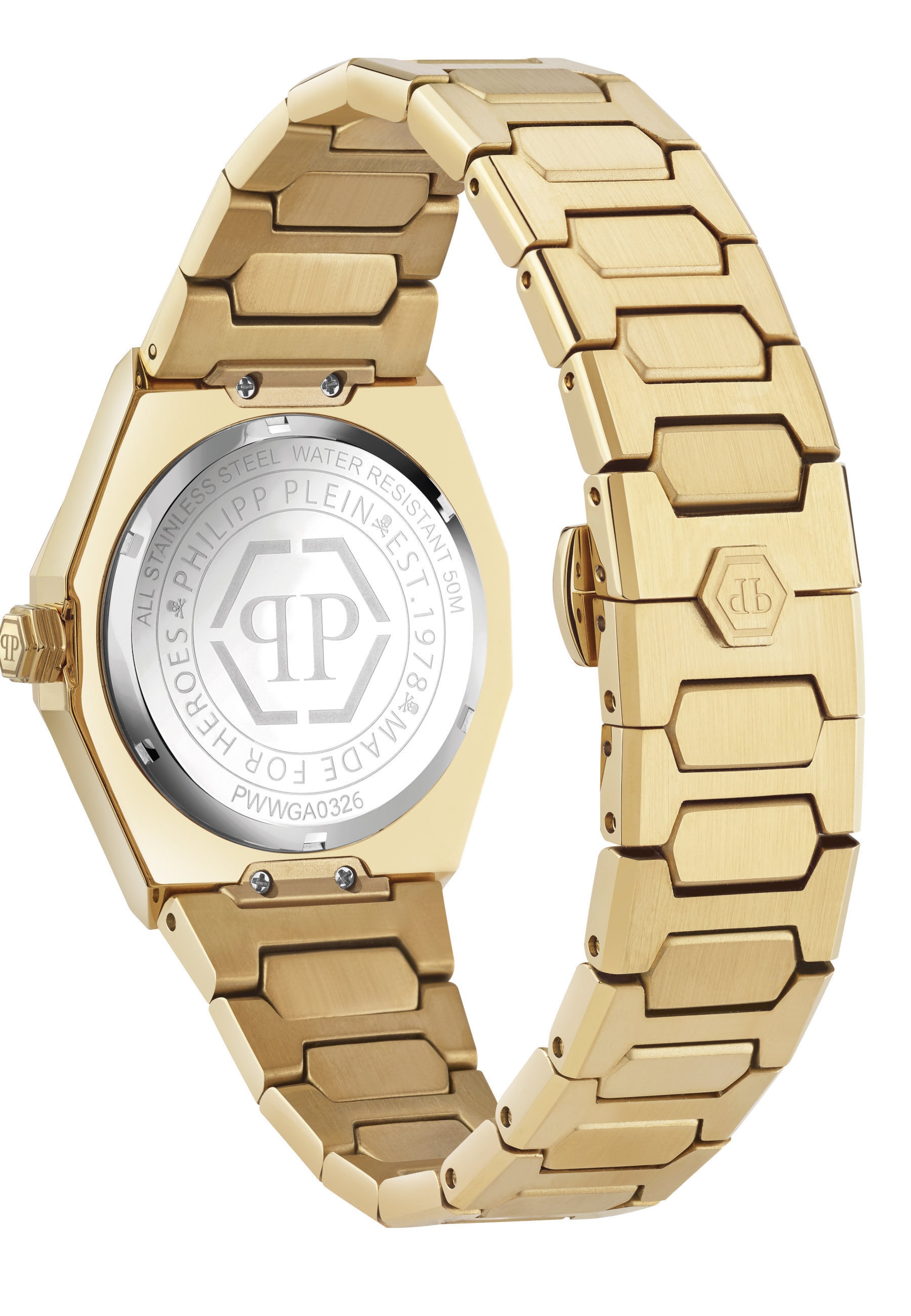 Montre à affichage analogique 'Deluxe' Philipp Plein Watches en or