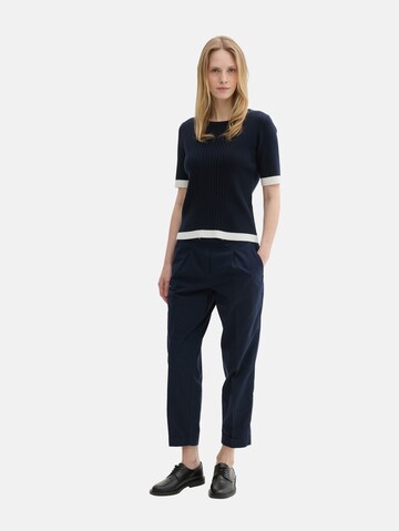 TOM TAILOR Regular Pleat-front trousers in Blue