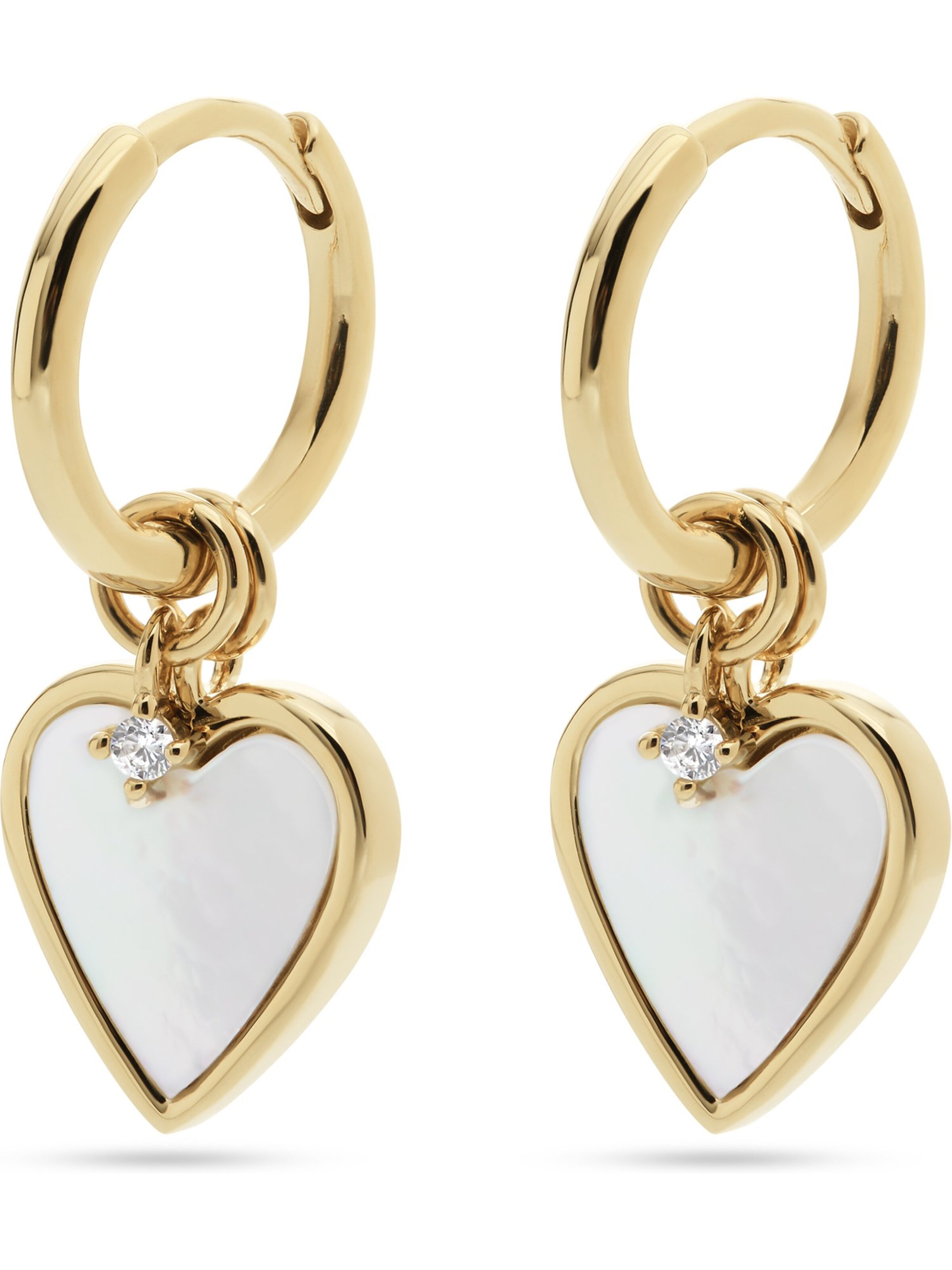 Guido Maria Kretschmer Jewellery Earrings in Yellow gold / Transparent / Pearl white, Item view