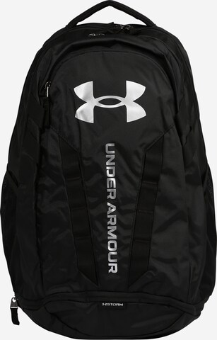 UNDER ARMOUR - Mochila deportiva 'Hustle' en negro: frente