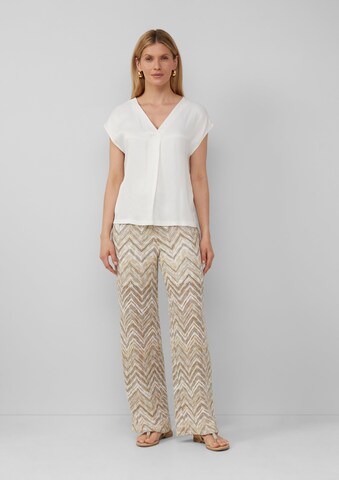 Wide Leg Pantalon s.Oliver BLACK LABEL en beige : devant
