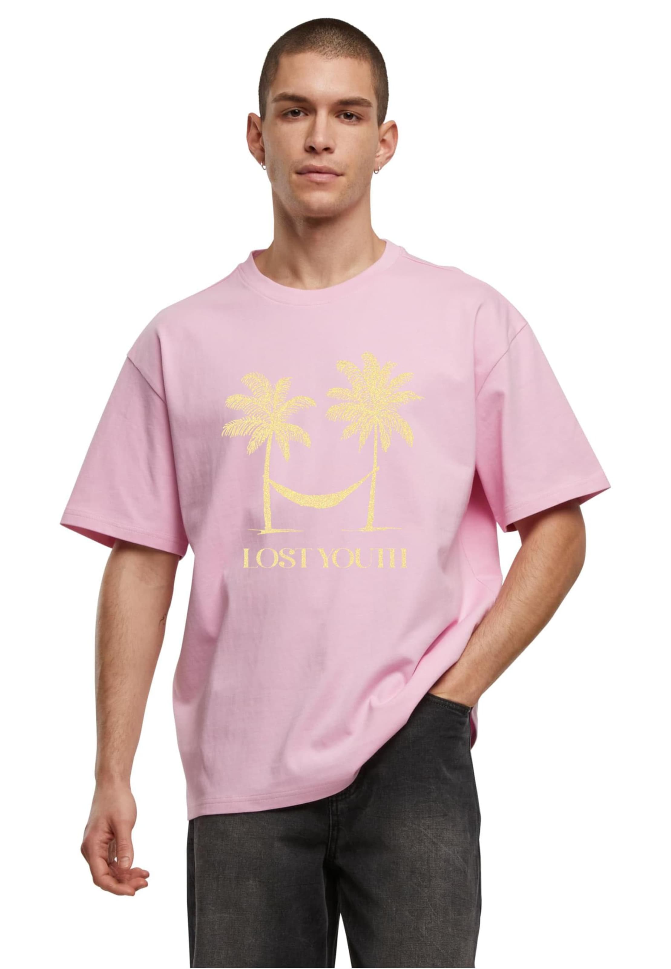 T-Shirt 'Right Direction' Lost Youth en rose : devant