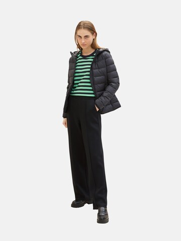 TOM TAILOR DENIM Loose fit Pleated Pants in Black