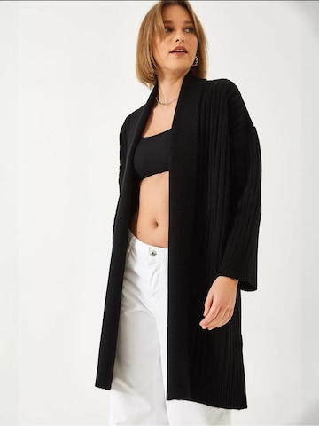 Bianco Lucci Gebreid vest in Zwart