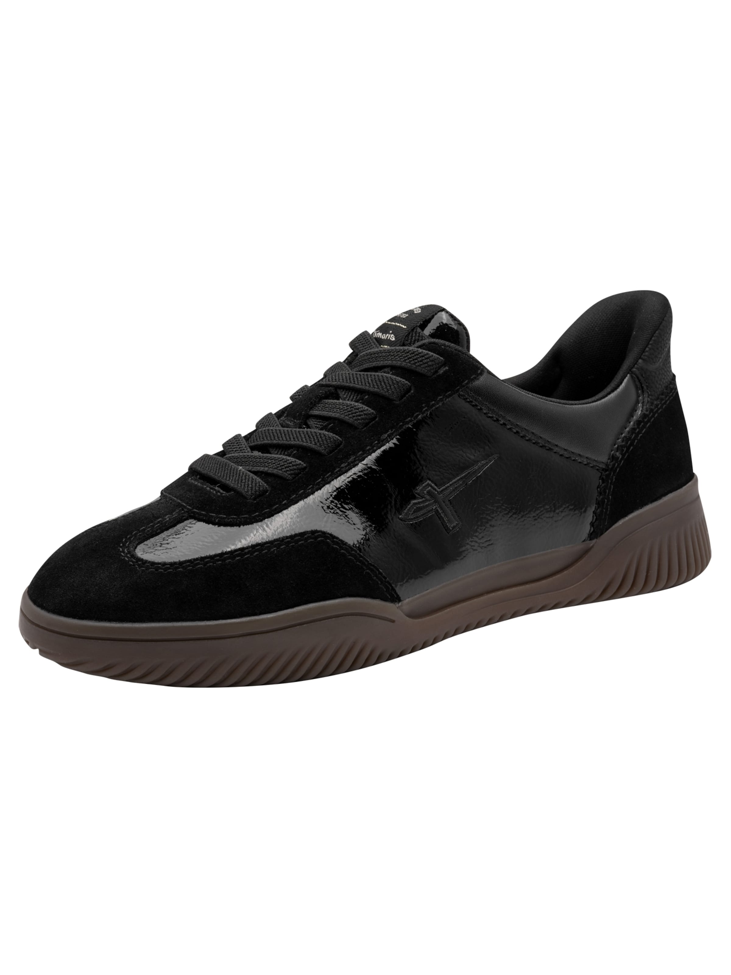 Tamaris Platform trainers in Black: front