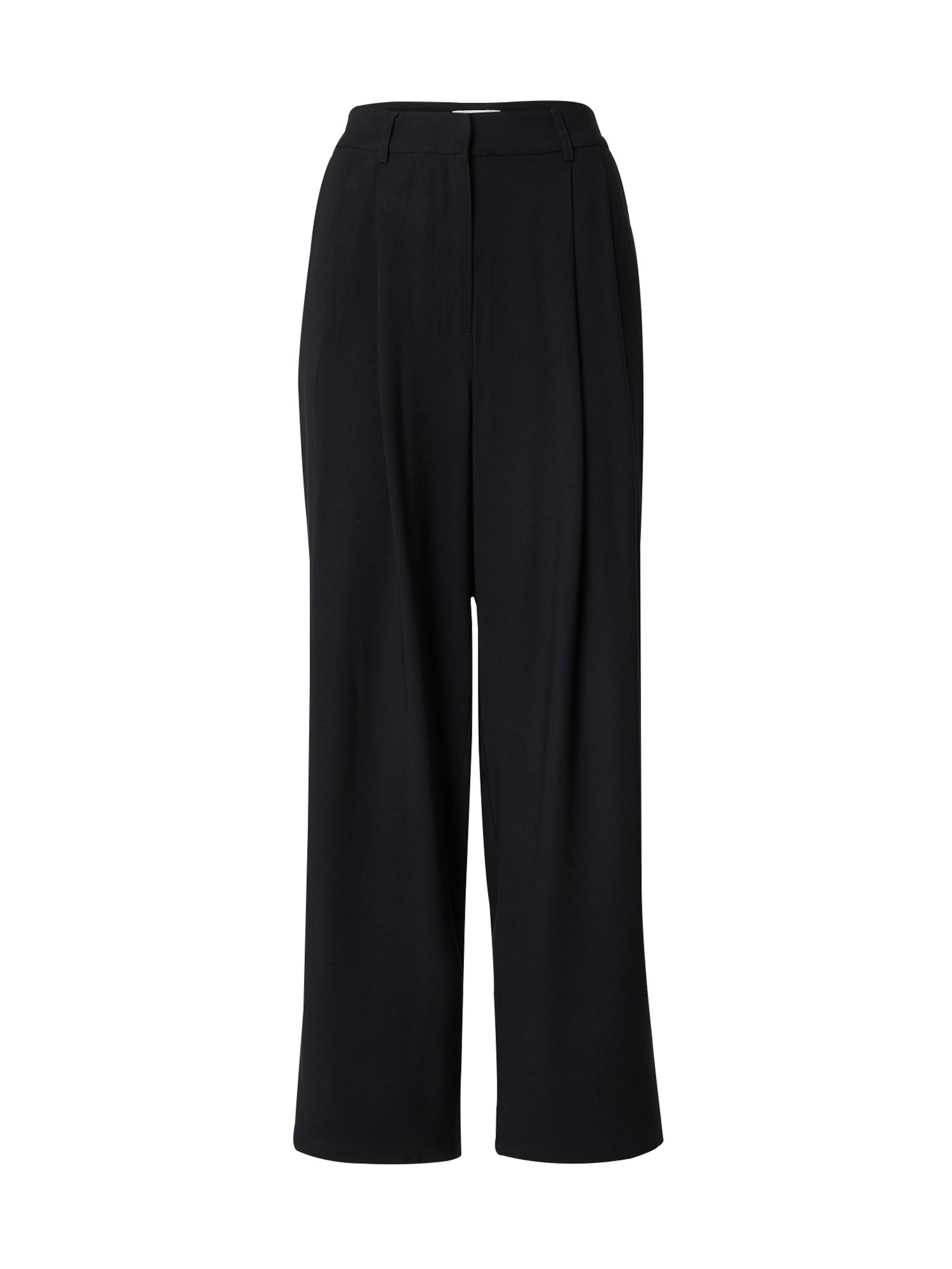 LeGer by Lena Gercke Loosefit Bandplooibroek 'Cassidy' in Zwart: voorkant