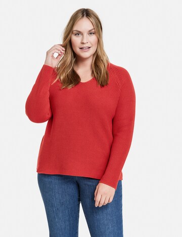 SAMOON Sweater in Red: front