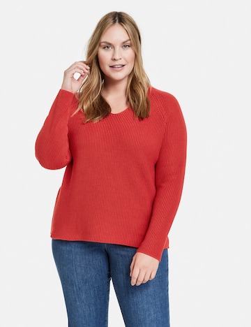 Pullover di SAMOON in rosso: frontale